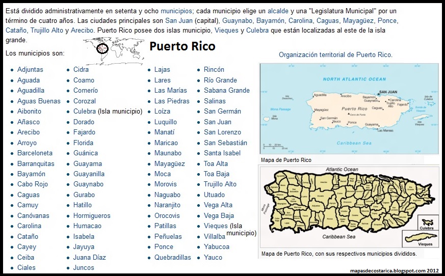 Puerto Rico, organización territorial